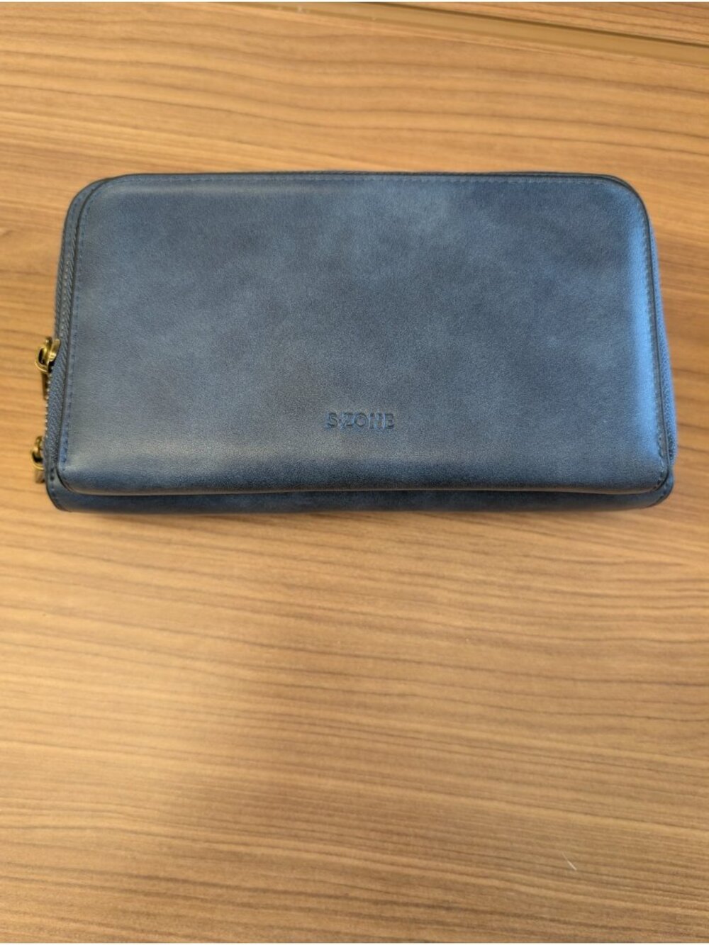 S-Zone Purse Wallet Double Zip Crossbody Blue NWOT with‎ Bag